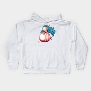 Riding fish Kids Hoodie